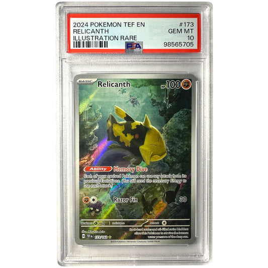 PSA 10 2024 Relicanth #173 Paldean Fates Illustration Rare