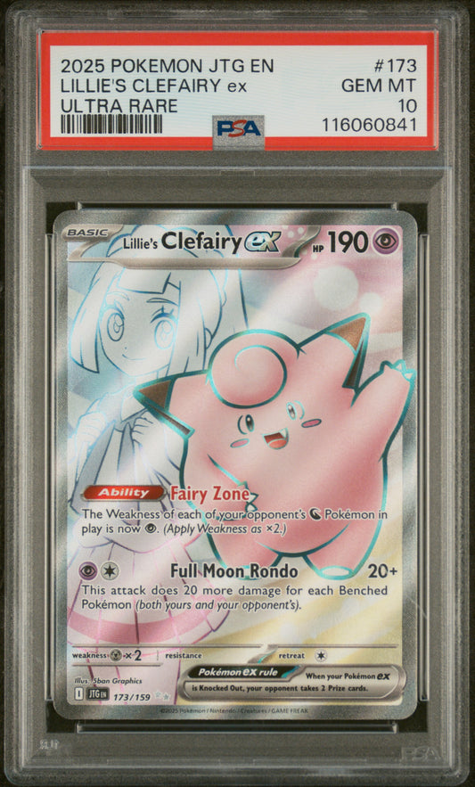 PSA 10 Lillie’s Clefairy Ex 173/159 Journey Together