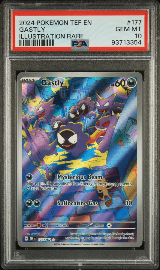 PSA 10 Gastly 177/162 Temporal Forces Illustration Rare