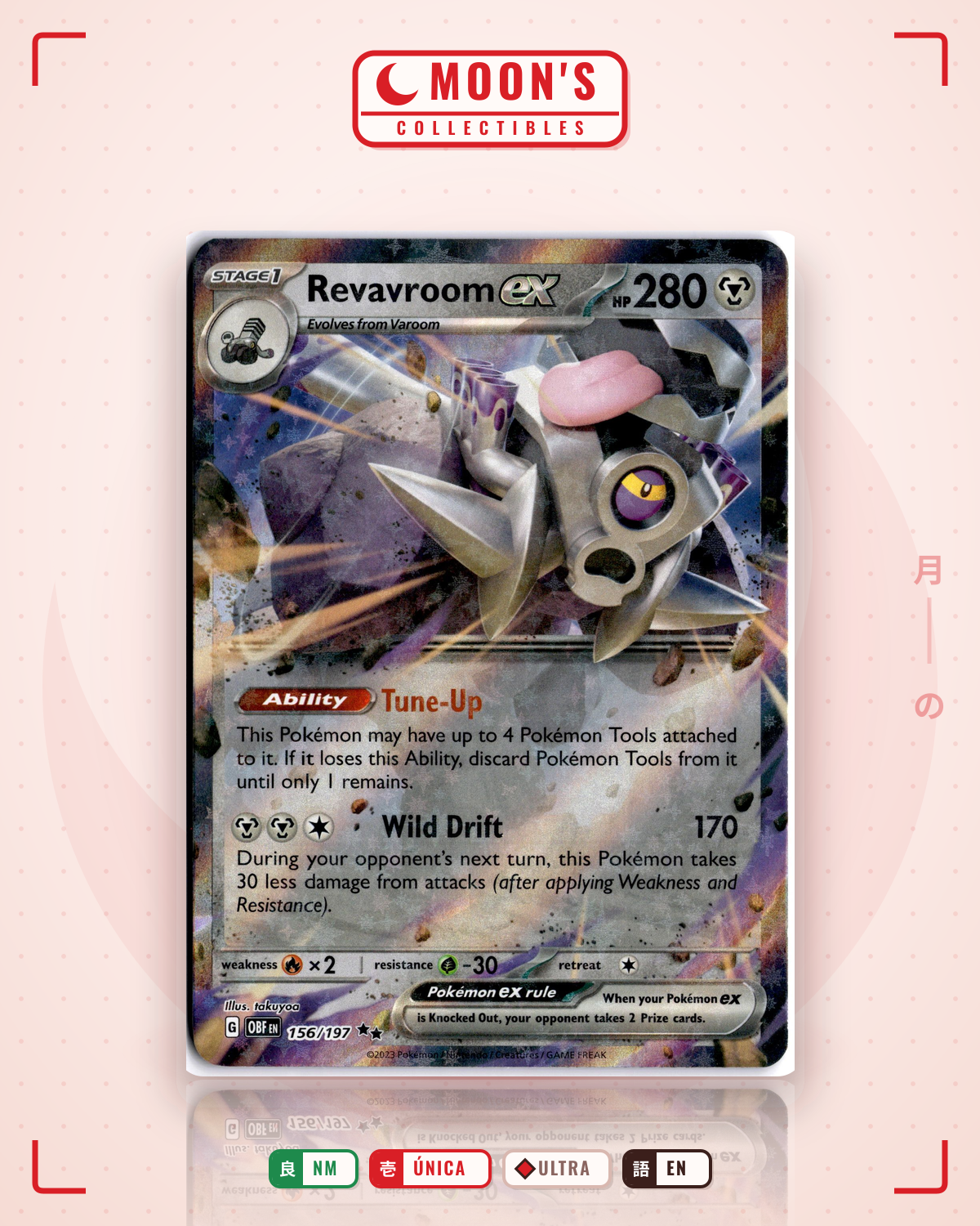 Revavroom ex · Obsidian Flames #156/197 · NM