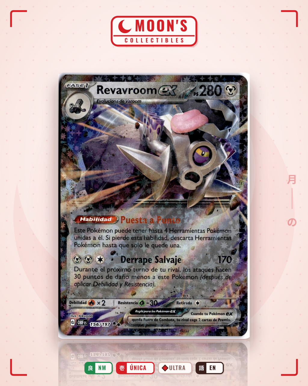 Revavroom ex Español · Obsidian Flames #156/197 · NM
