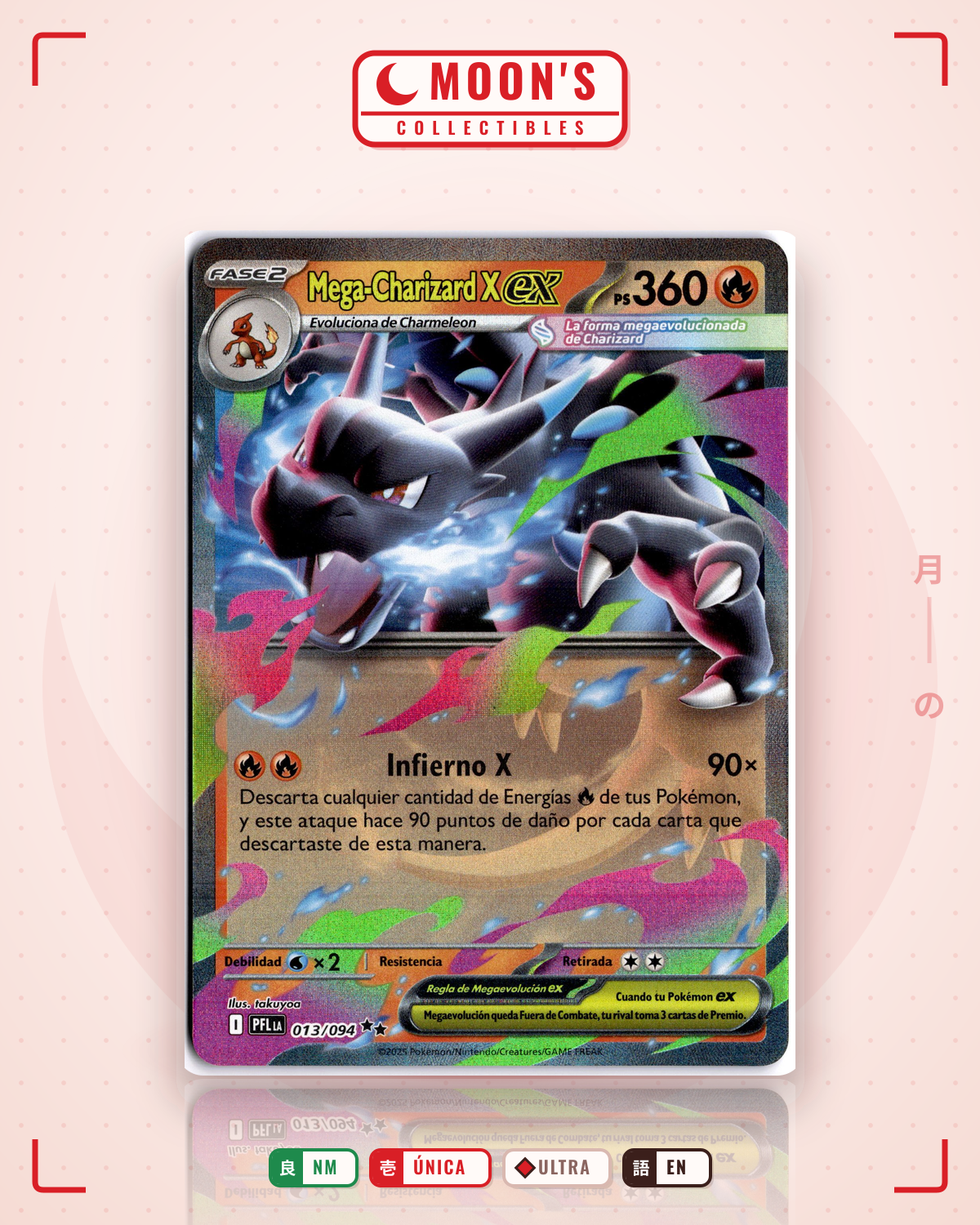 Mega Charizard X ex · Phantasmal Flames #013/094 · NM