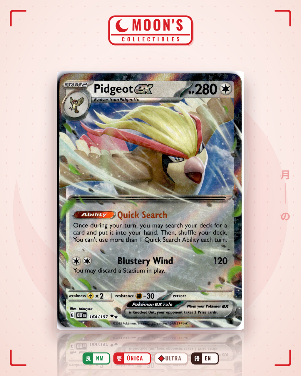 Pidgeot ex · Obsidian Flames #164/197 · NM