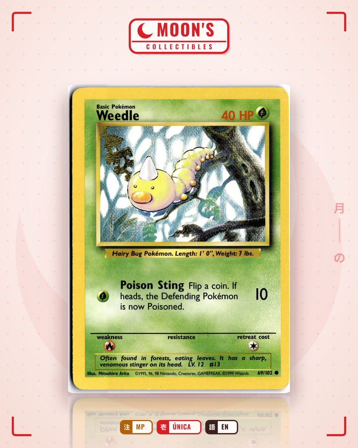 Weedle · Base #69/102 · MP
