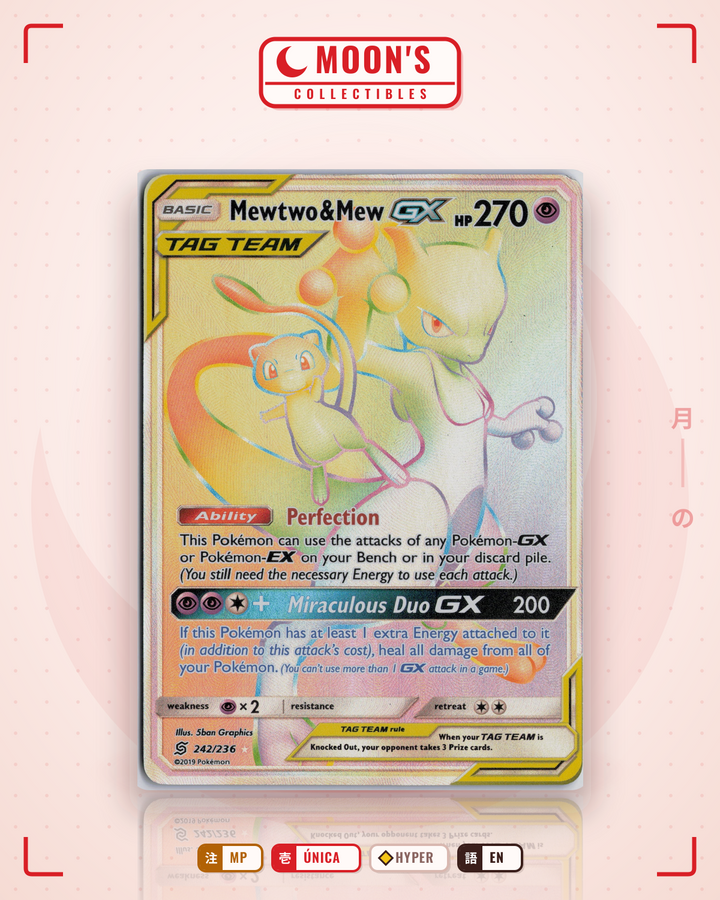 Mewtwo & Mew-GX · Unified Minds #242/236 · MP