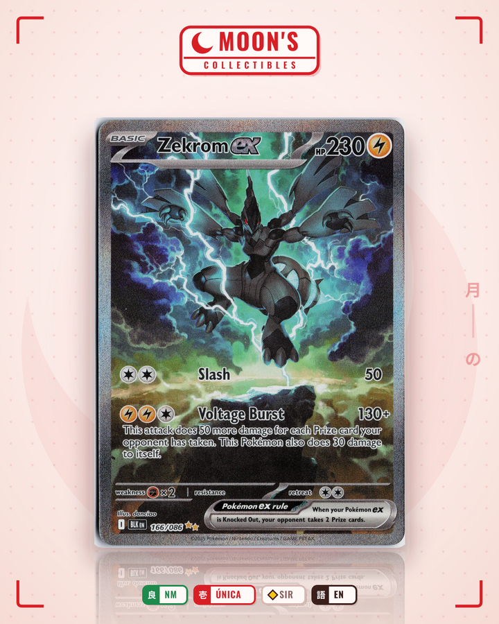 Zekrom ex · Black Bolt #166/086 · NM
