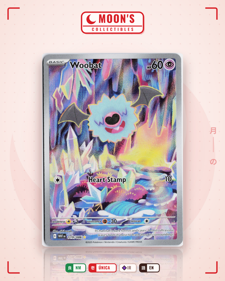 Woobat · White Flare #119/086 · NM