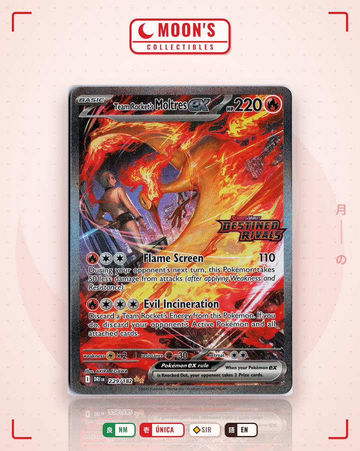 Team Rocket's Moltres ex · Destined Rivals #229/182 · NM