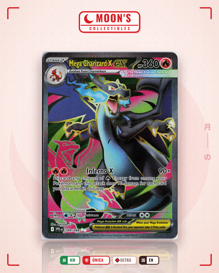 Mega Charizard X ex · Phantasmal Flames #109/094 · NM