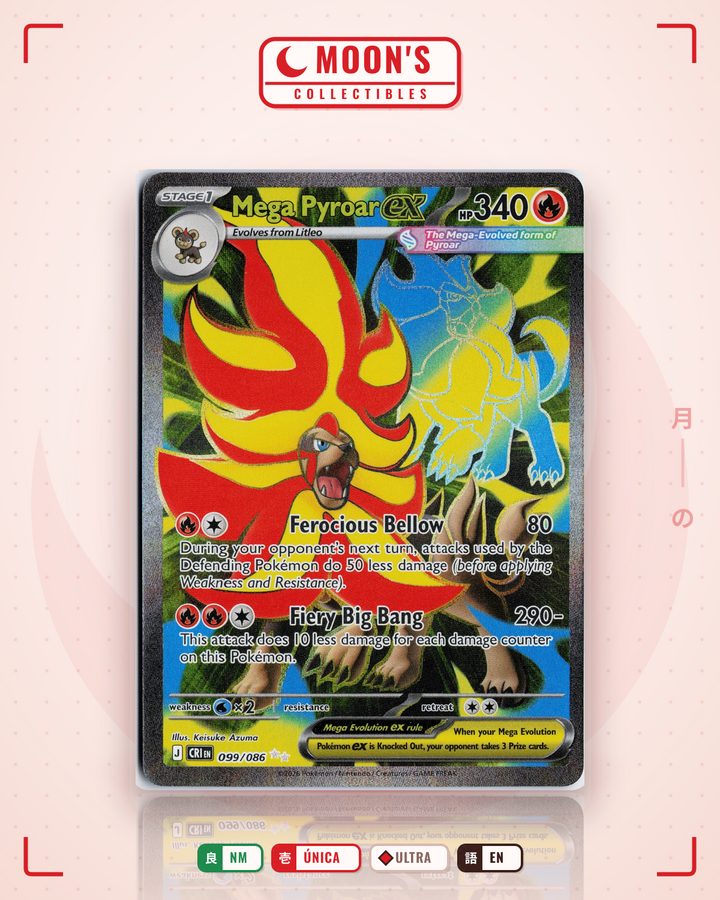 Mega Pyroar ex · Chaos Rising #099/086 · NM