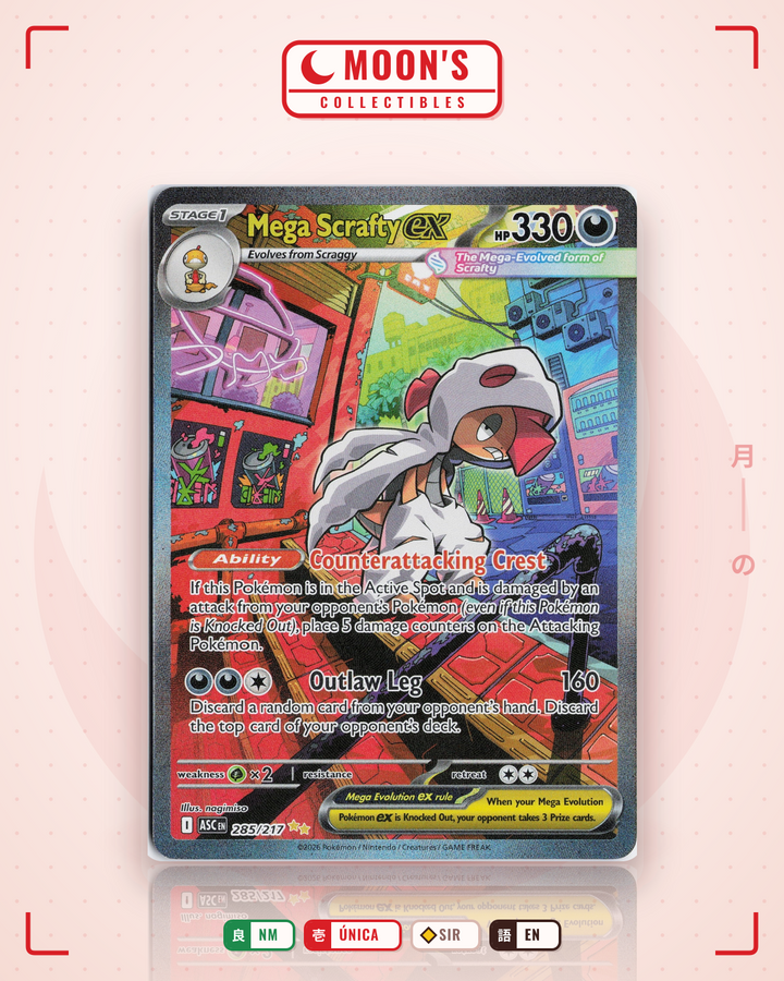 Mega Scrafty ex · Ascended Heroes #285/217 · NM