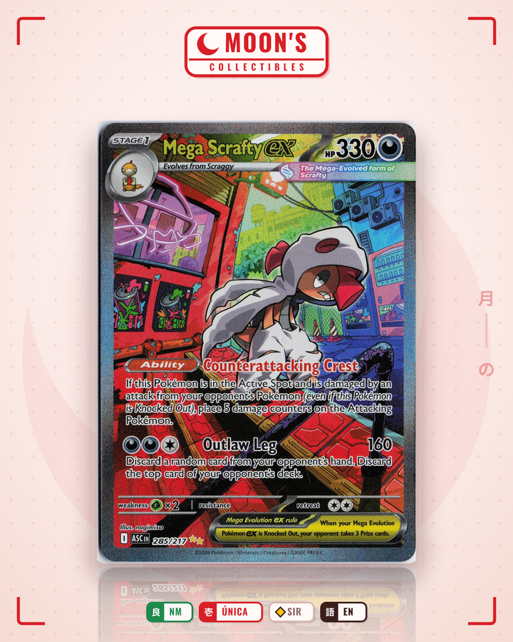 Mega Scrafty ex · Ascended Heroes #285/217 · NM