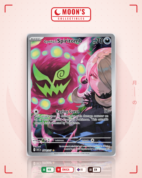 Carta Pokémon Cynthia's Spiritomb · Ascended Heroes #244/217 (NM) — pieza única en Moon's Collectibles México