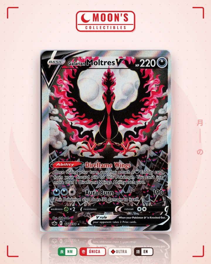 Galarian Moltres V · Chilling Reign #177/198 · NM