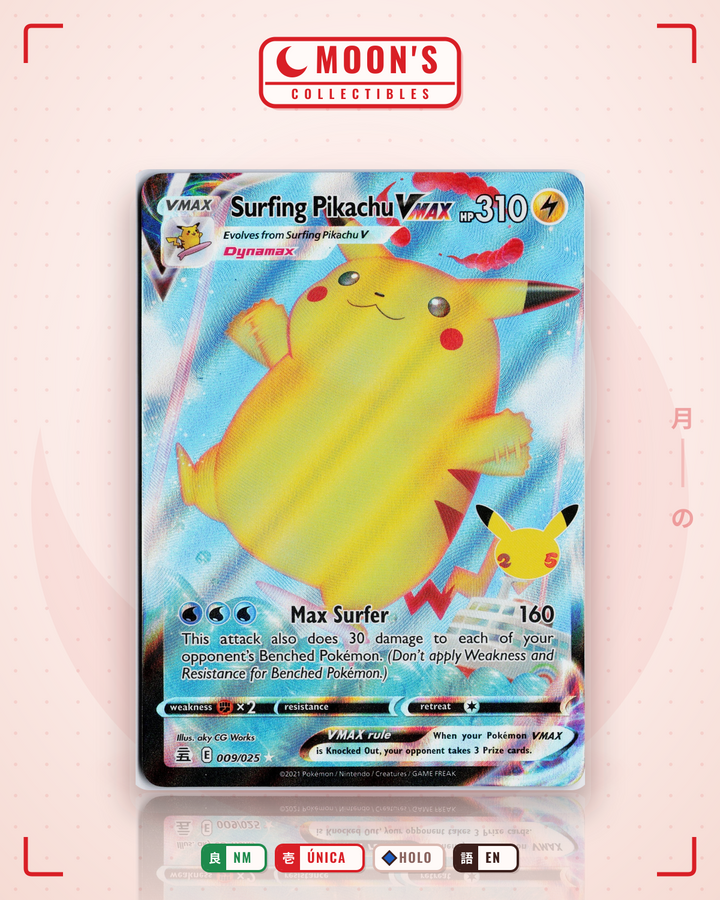 Surfing Pikachu VMAX · Celebrations #9 · NM