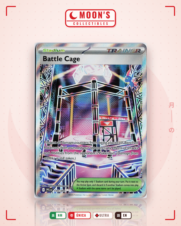Carta Pokémon Battle Cage · Phantasmal Flames #116/094 (NM) — pieza única en Moon's Collectibles México