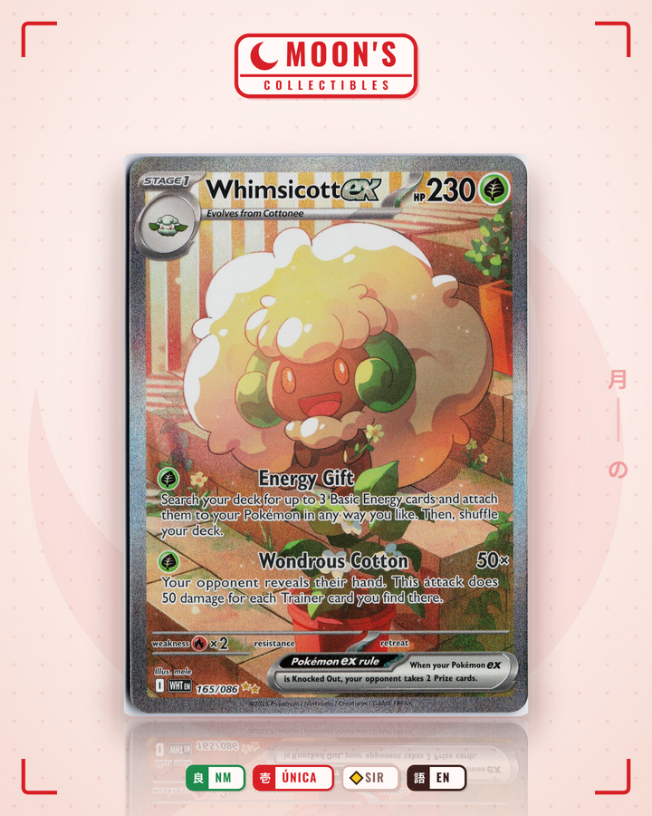 Whimsicott ex · White Flare #165/086 · NM