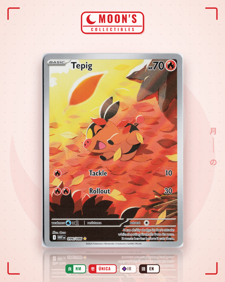 Tepig · White Flare #096/086 · NM