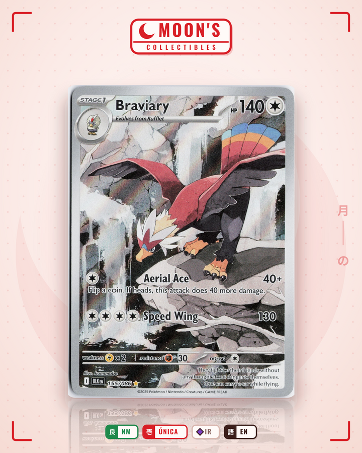 Braviary · Black Bolt #155/086 · NM