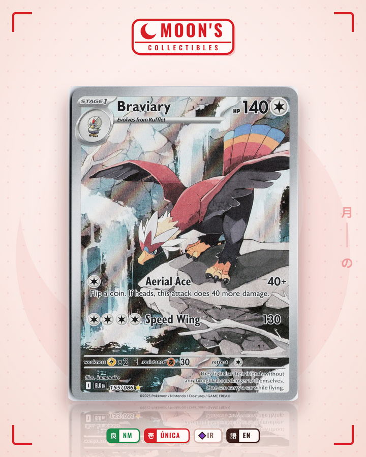 Braviary · Black Bolt #155/086 · NM