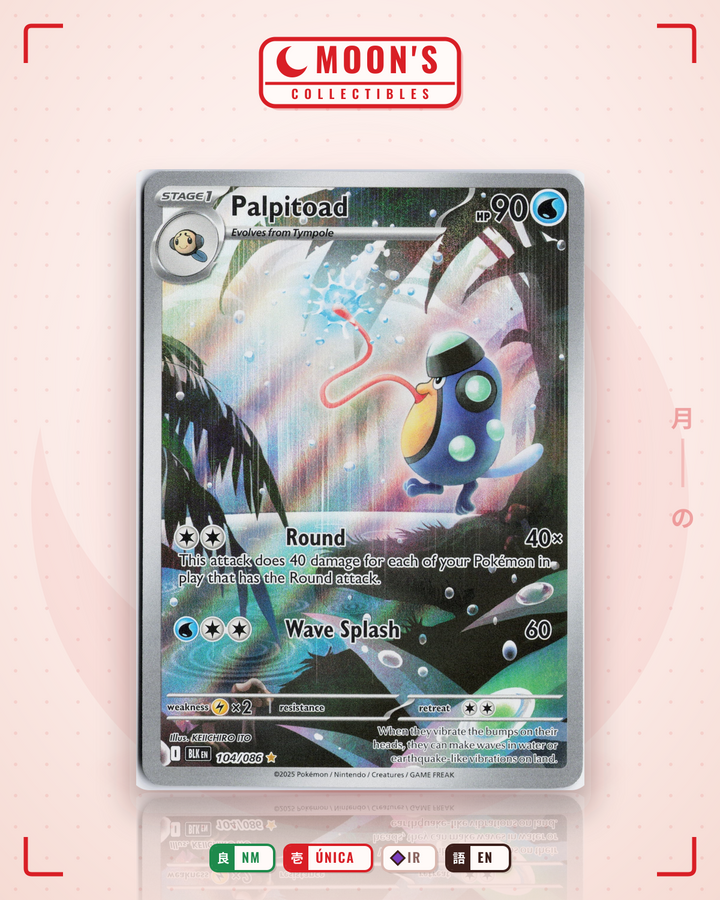 Palpitoad · Black Bolt #104/086 · NM