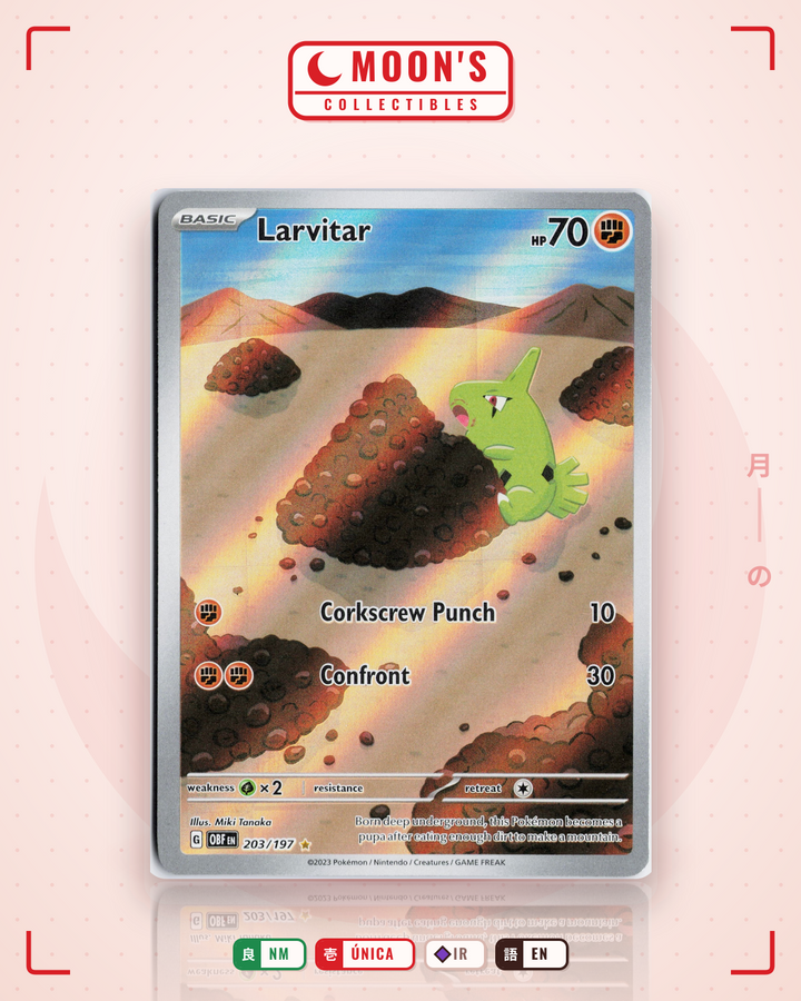 Larvitar · Obsidian Flames #203/197 · NM