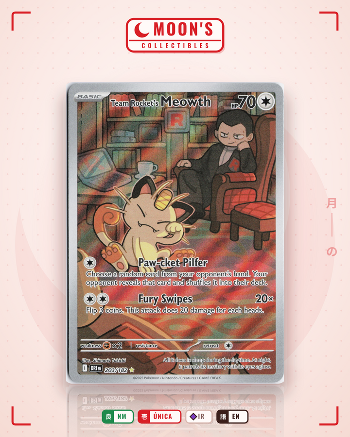 Team Rocket's Meowth · Destined Rivals #203/182 · NM