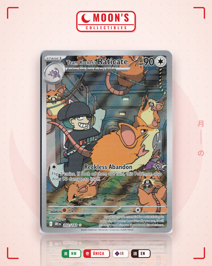 Team Rocket's Raticate · Destined Rivals #202/182 · NM