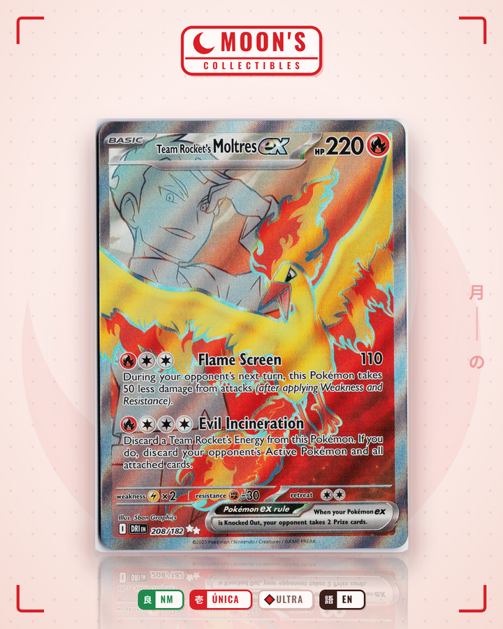 Team Rocket's Moltres ex · Destined Rivals #208/182 · NM