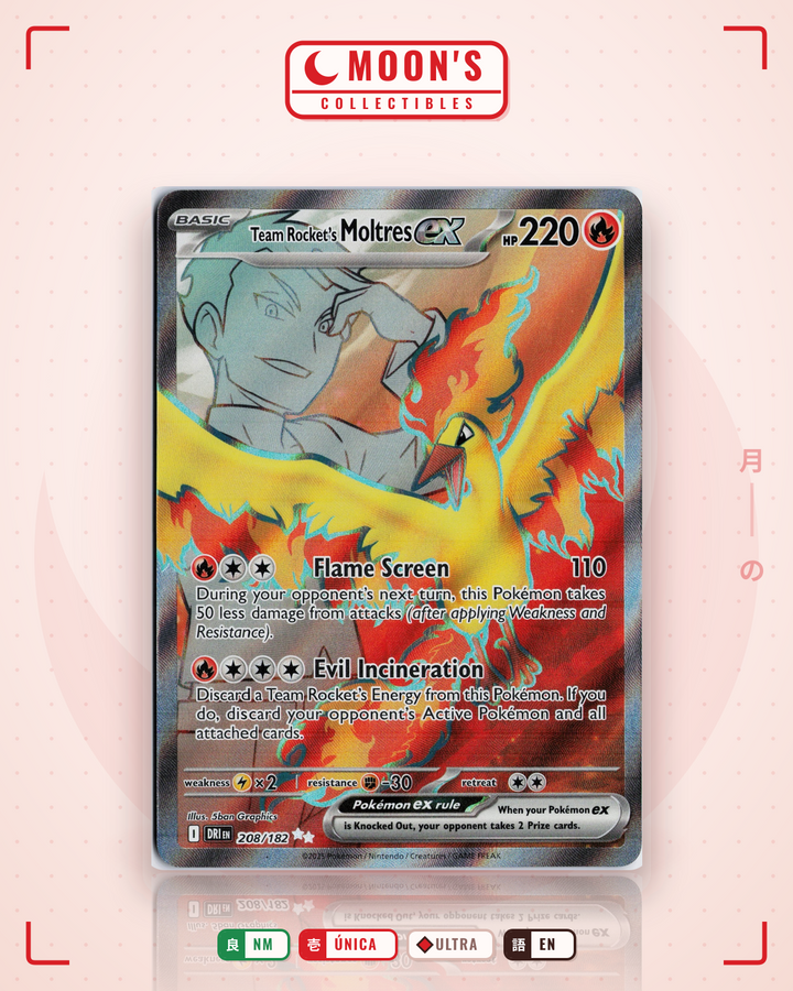 Team Rocket's Moltres ex · Destined Rivals #208/182 · NM