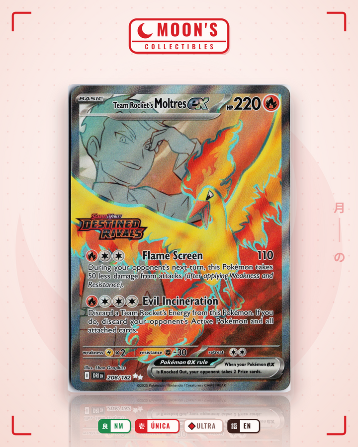 Team Rocket's Moltres ex · Destined Rivals #208/182 · NM