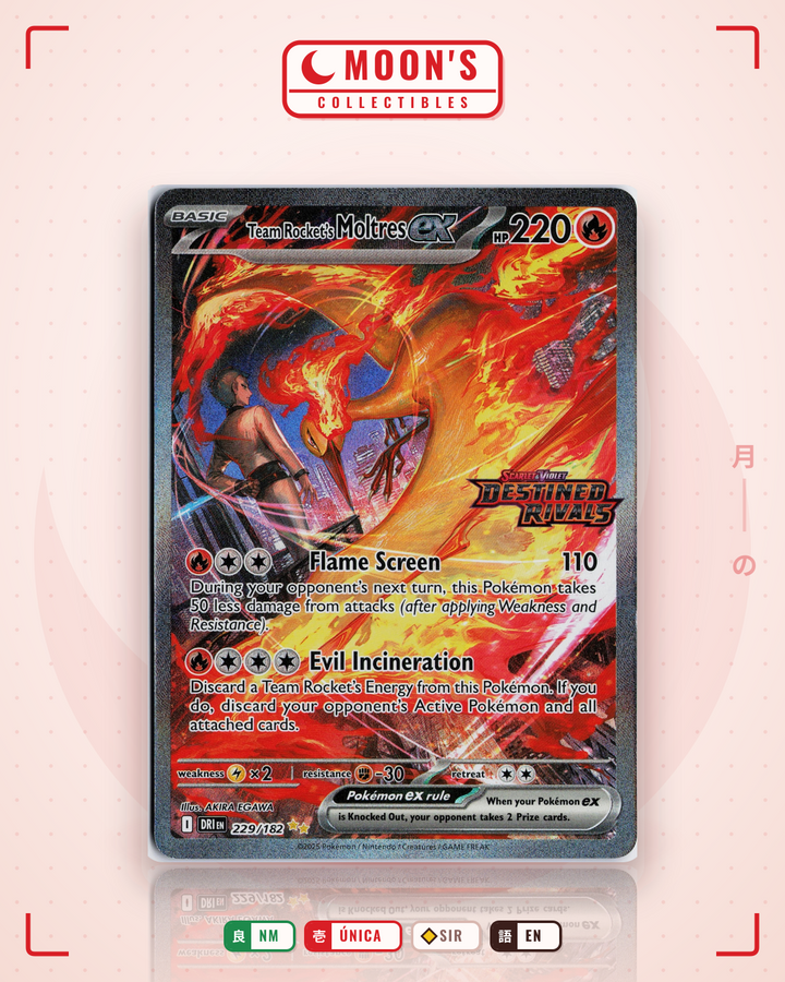 Team Rocket's Moltres ex · Destined Rivals #229/182 · NM