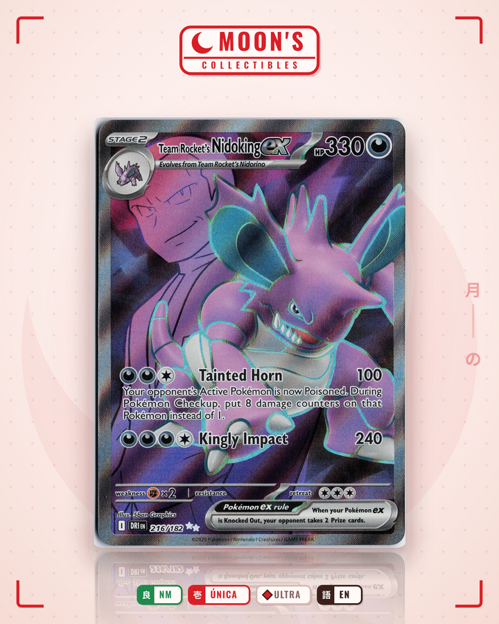 Team Rocket's Nidoking ex · Destined Rivals #216/182 · NM