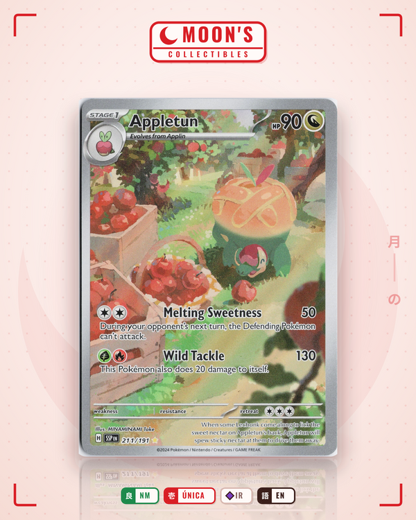 Carta Pokémon Appletun · Surging Sparks #211/191 (NM) — pieza única en Moon's Collectibles México