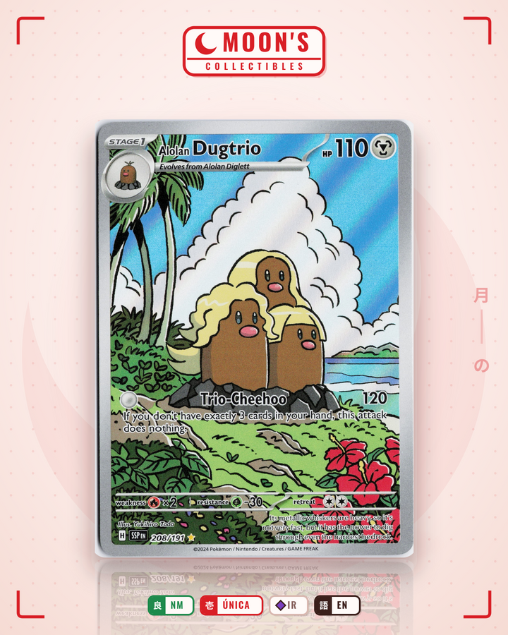 Alolan Dugtrio · Surging Sparks #208/191 · NM