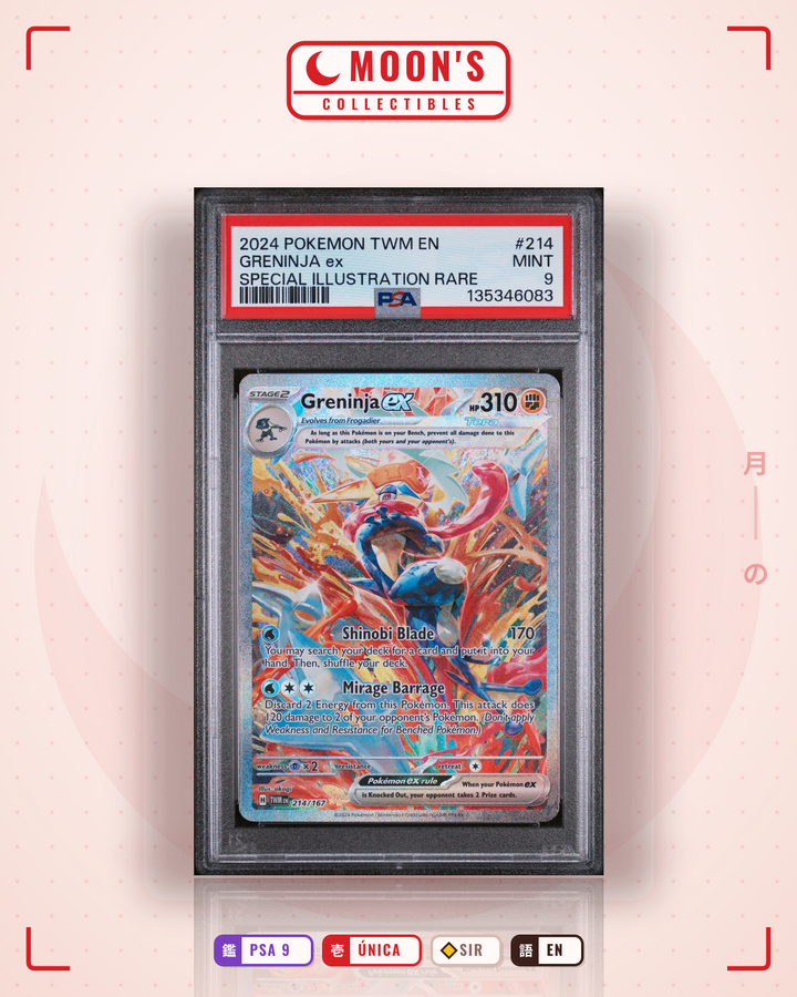 Greninja ex · Twilight Masquerade #214/167 · PSA 9