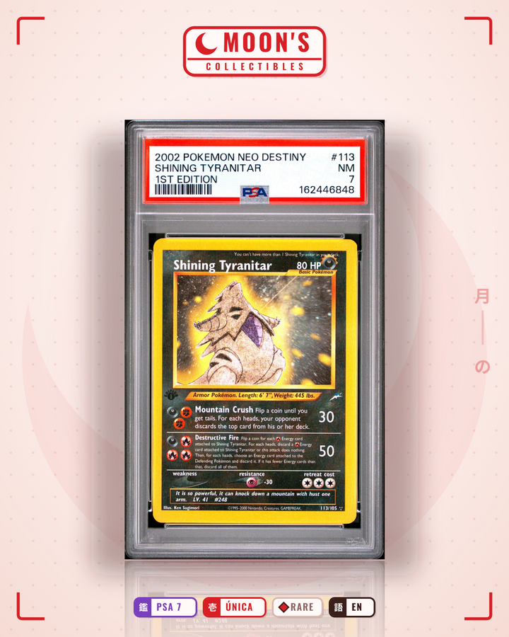 Shining Tyranitar · Neo Destiny #113/105 · PSA 7