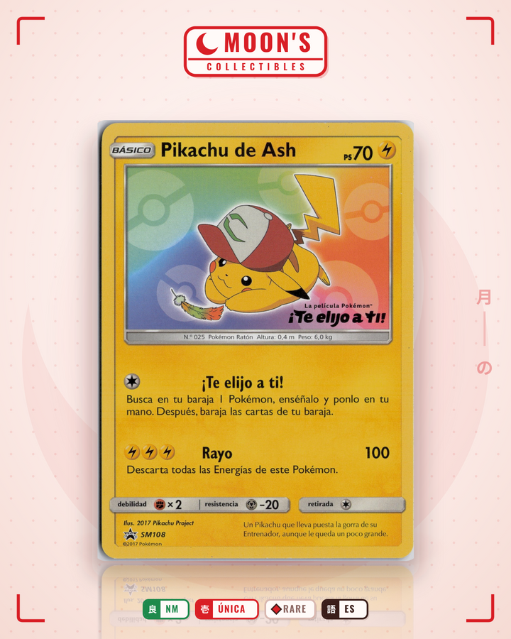 Ash's Pikachu · SM Black Star Promos #SM108 · NM