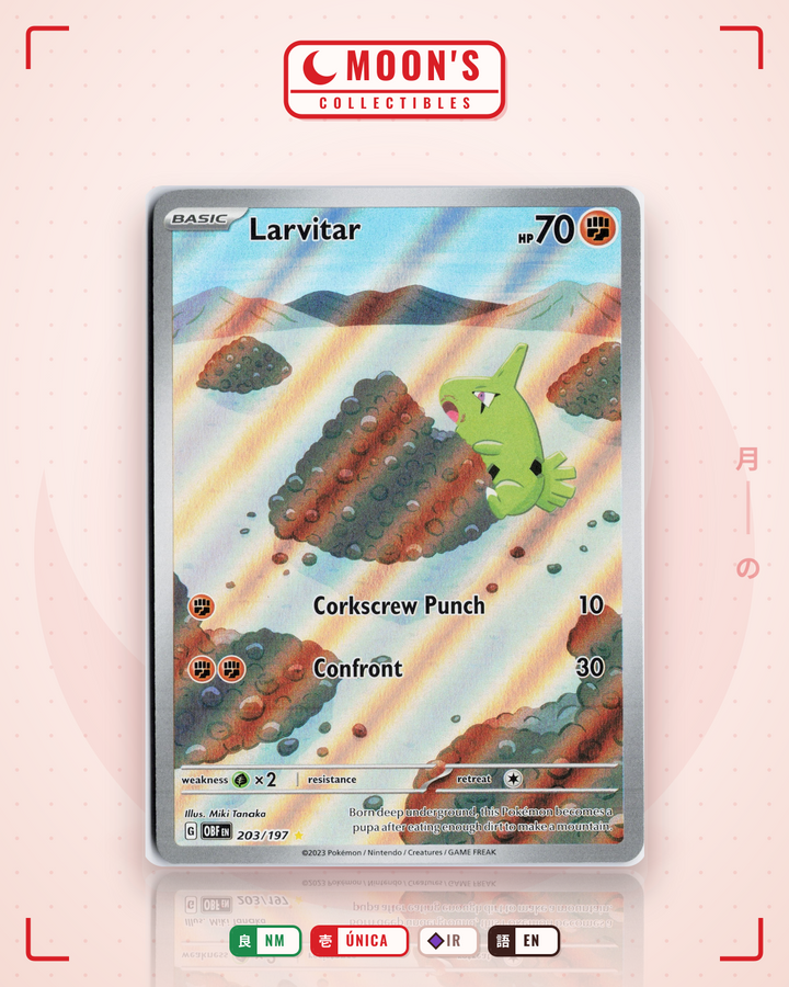 Larvitar · Obsidian Flames #203/197 · NM