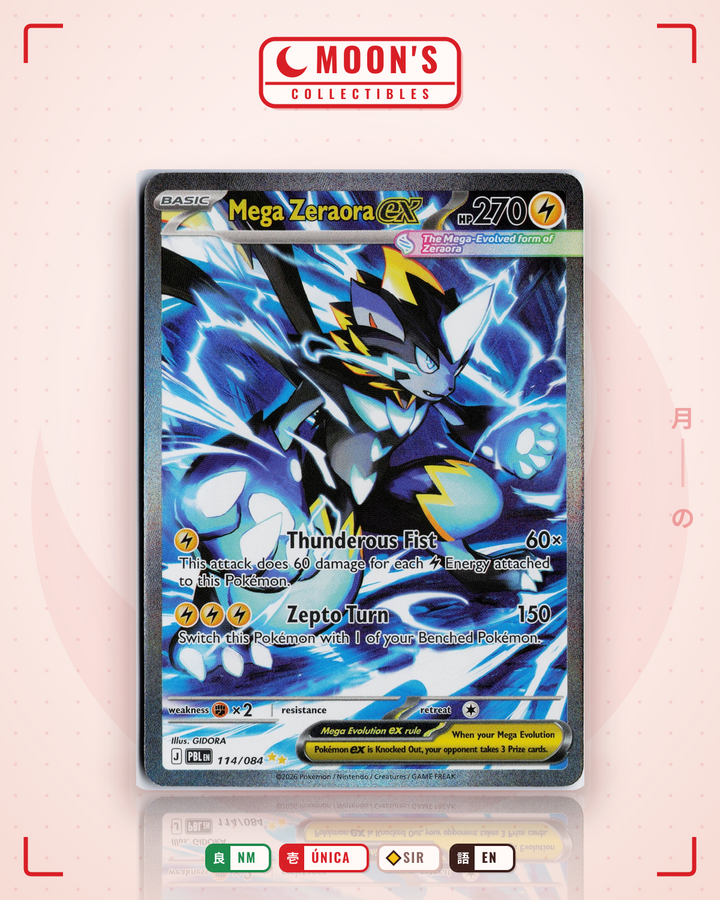 Mega Zeraora ex · Pitch Black #114/084 · NM