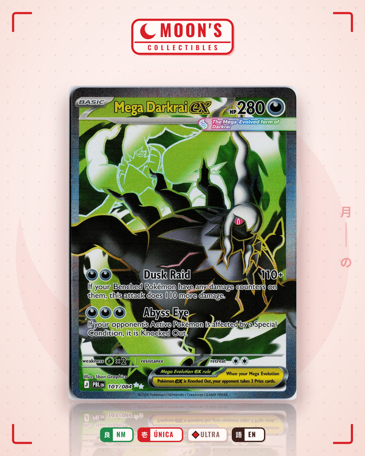 Mega Darkrai ex · Pitch Black #101/084 · NM