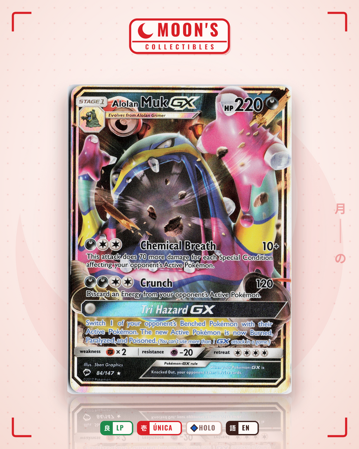Alolan Muk-GX · Burning Shadows #84/147 · LP