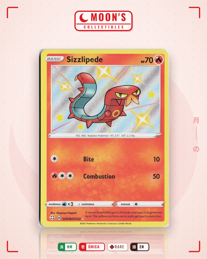 Sizzlipede · Shining Fates Shiny Vault #SV018/SV122 · NM