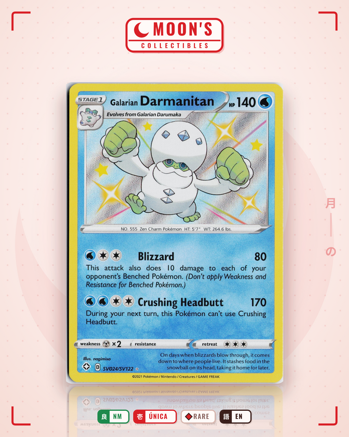 Galarian Darmanitan · Shining Fates Shiny Vault #SV024/SV122 · NM