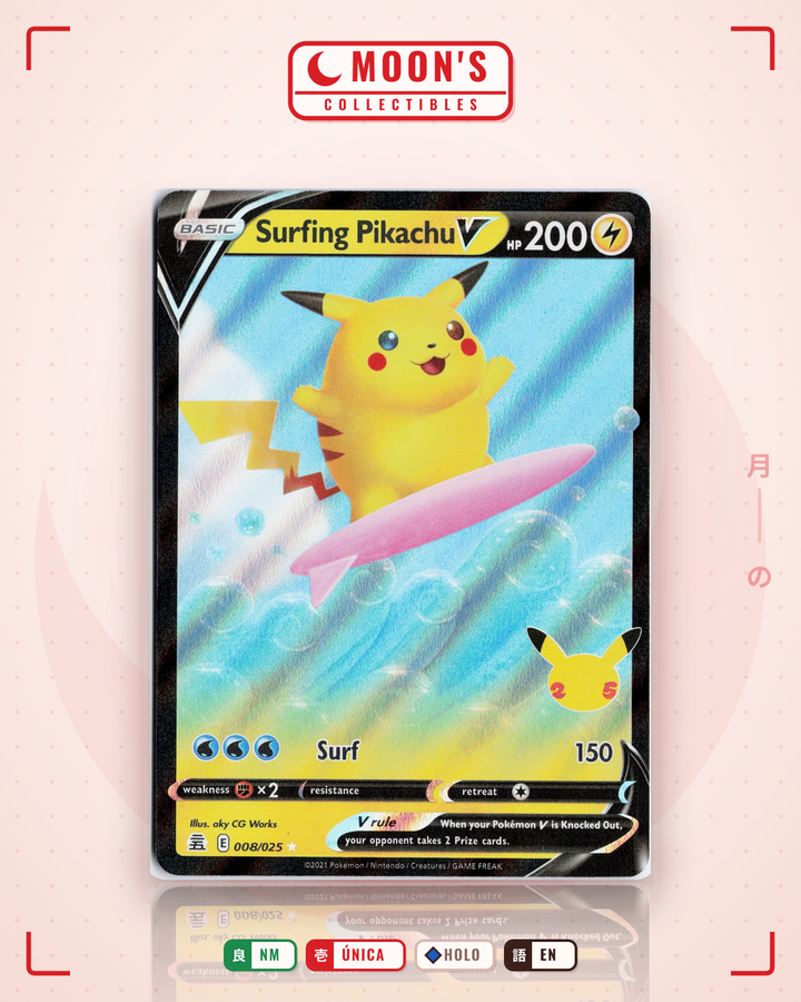 Surfing Pikachu V · Celebrations #8 · NM