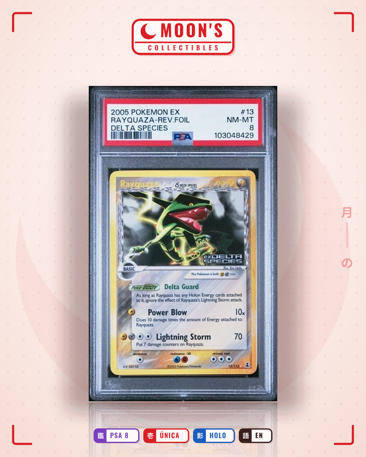 Rayquaza δ · Delta Species #13/113 · PSA 8