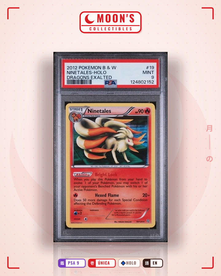 Ninetales · Dragons Exalted #19/124 · PSA 9