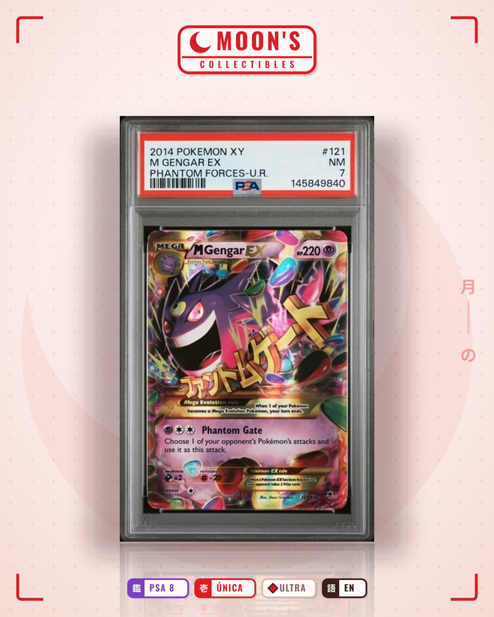 M Gengar-EX · Phantom Forces #121/119 · PSA 8