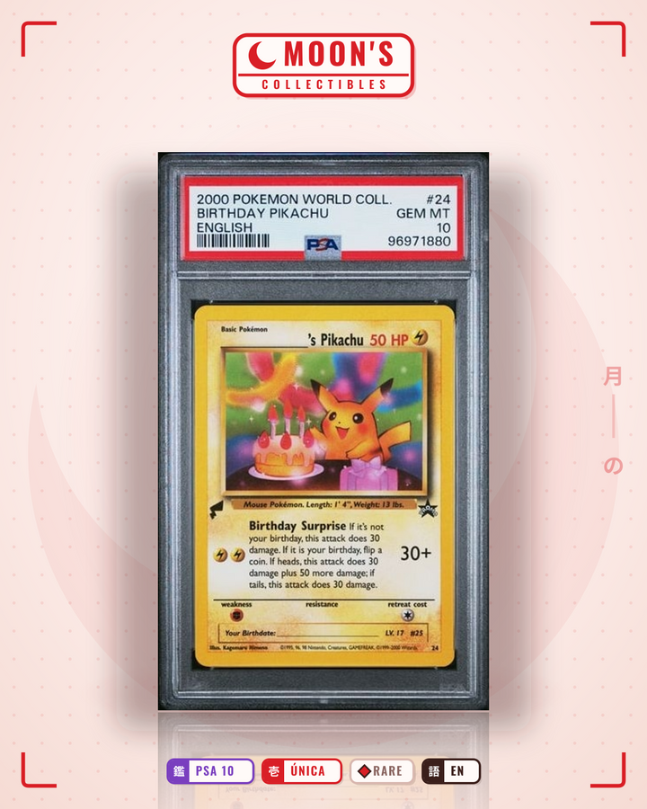Birthday Pikachu · World Collection #24 · PSA 10