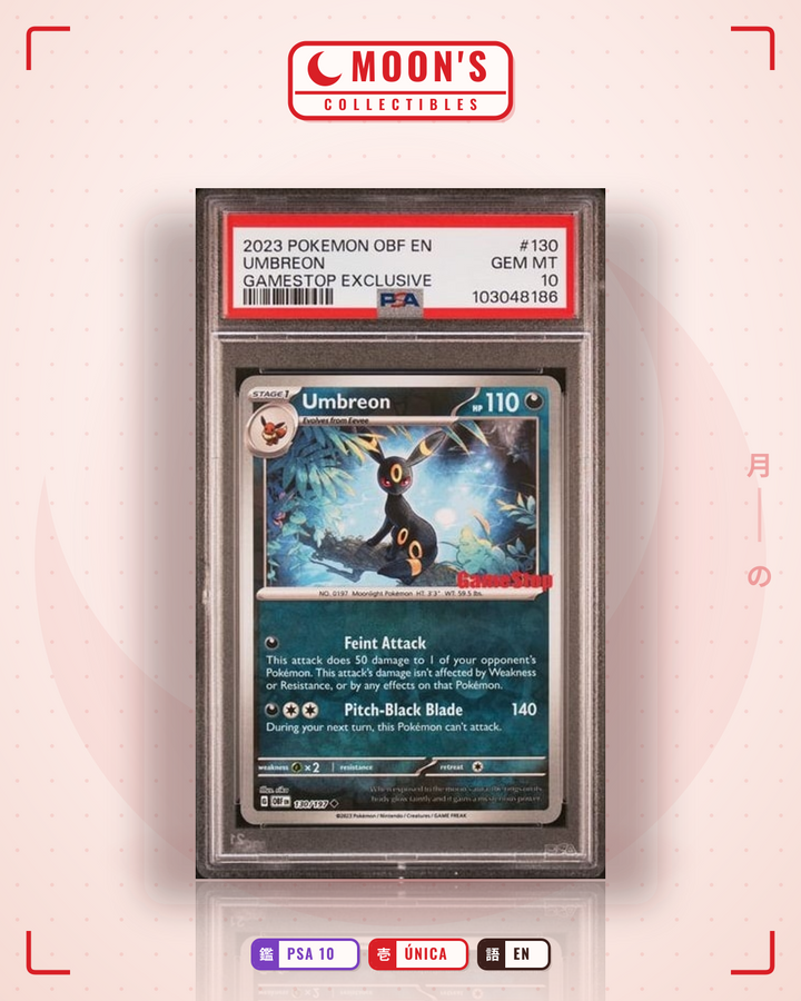 Umbreon · Obsidian Flames #130/197 · PSA 10